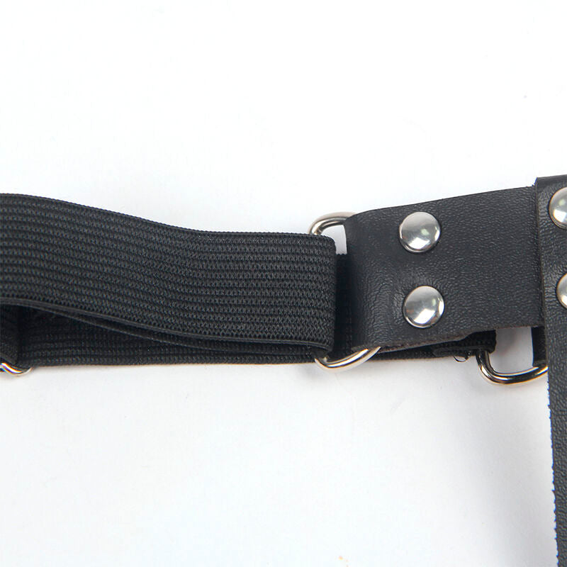 SUBBLIME - 953744 ADJUSTABLE LEATHER PUNK GARTER BLACK ONE SIZE - Amore24