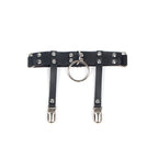 SUBBLIME - 953744 ADJUSTABLE LEATHER PUNK GARTER BLACK ONE SIZE - Amore24