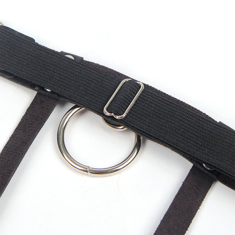 SUBBLIME - 953744 ADJUSTABLE LEATHER PUNK GARTER BLACK ONE SIZE - Amore24