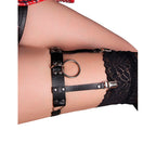 SUBBLIME - 953744 ADJUSTABLE LEATHER PUNK GARTER BLACK ONE SIZE - Amore24