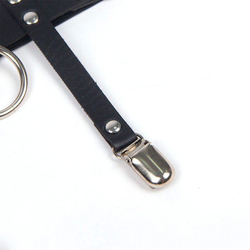 SUBBLIME - 953744 ADJUSTABLE LEATHER PUNK GARTER BLACK ONE SIZE - Amore24