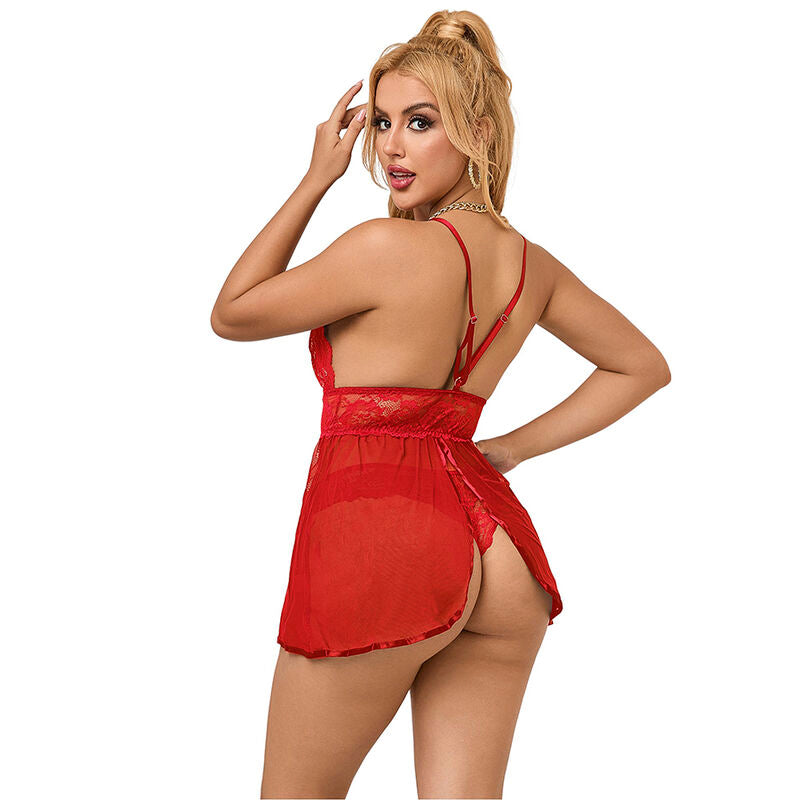 SUBBLIME - 953843 OPEN BACK BABYDOLL RED L/XL - Amore24