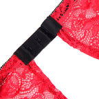 SUBBLIME - 953898 SILK AND LACE NIGHTGOWN + PANTIES RED S/M - Amore24