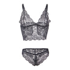 SUBBLIME - 953928 SILK AND LACE NIGHTGOWN + PANTIES BLACK L/XL - Amore24