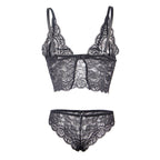 SUBBLIME - 953928 SILK AND LACE NIGHTGOWN + PANTIES BLACK L/XL - Amore24
