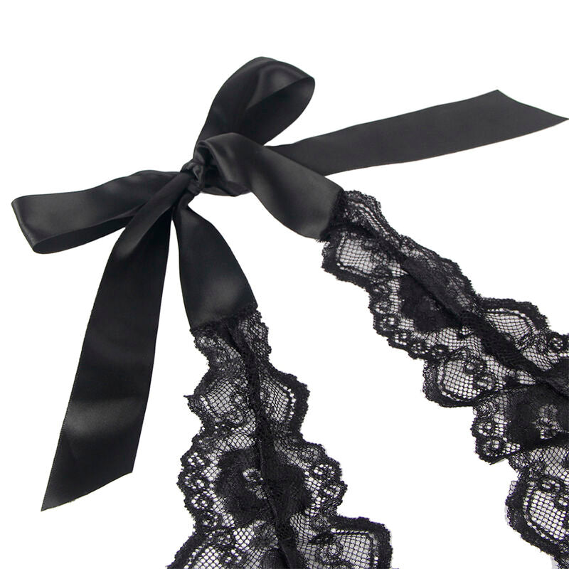 SUBBLIME - 930806 SEXY BODY WITH RUFFLES BLACK S/M - Amore24