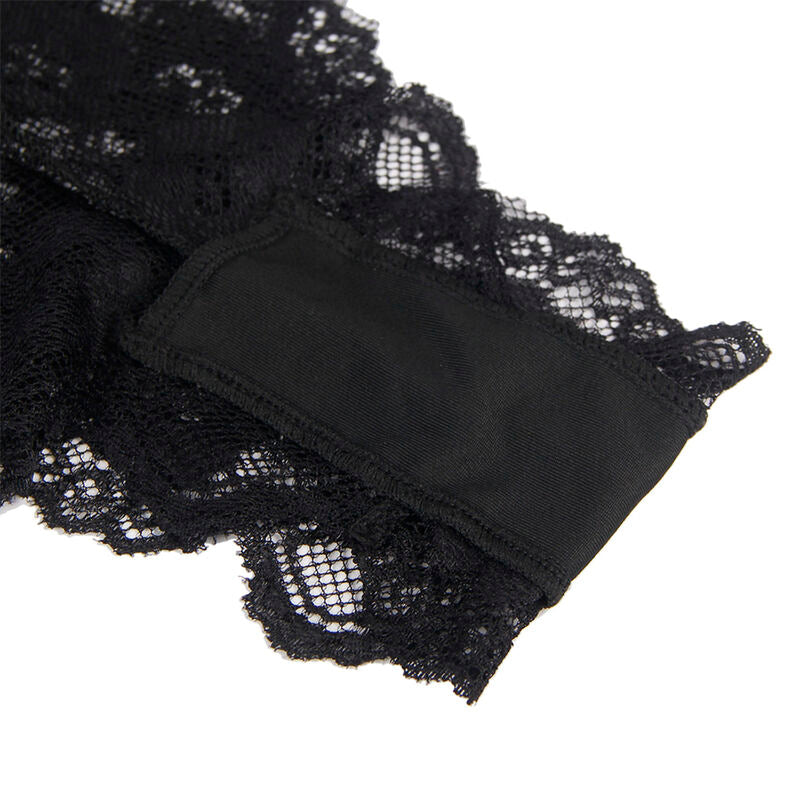 SUBBLIME - 930806 SEXY BODY WITH RUFFLES BLACK S/M - Amore24