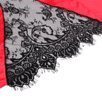 SUBBLIME - 954024 LACE SHEER BACK CAMISOLE + THONG RED/BLACK L/XL - Amore24