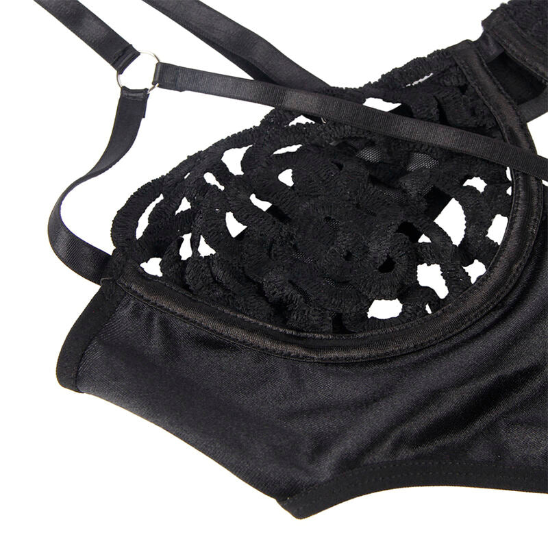 SUBBLIME - 954055 SEXY LACE BODYSUIT BLACK S/M - Amore24