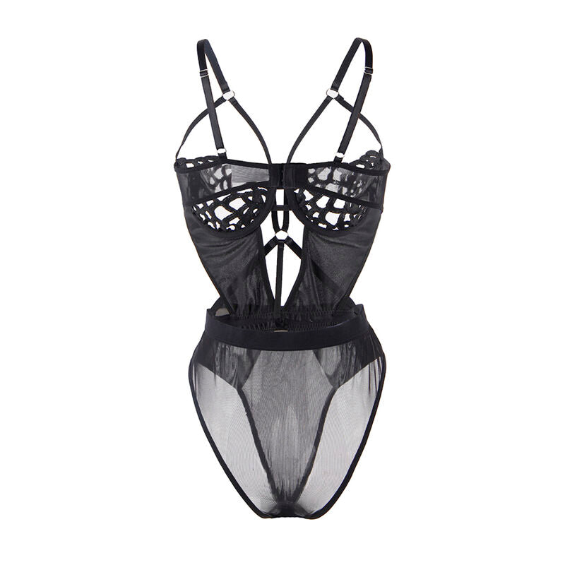 SUBBLIME - 954055 SEXY LACE BODYSUIT BLACK S/M - Amore24