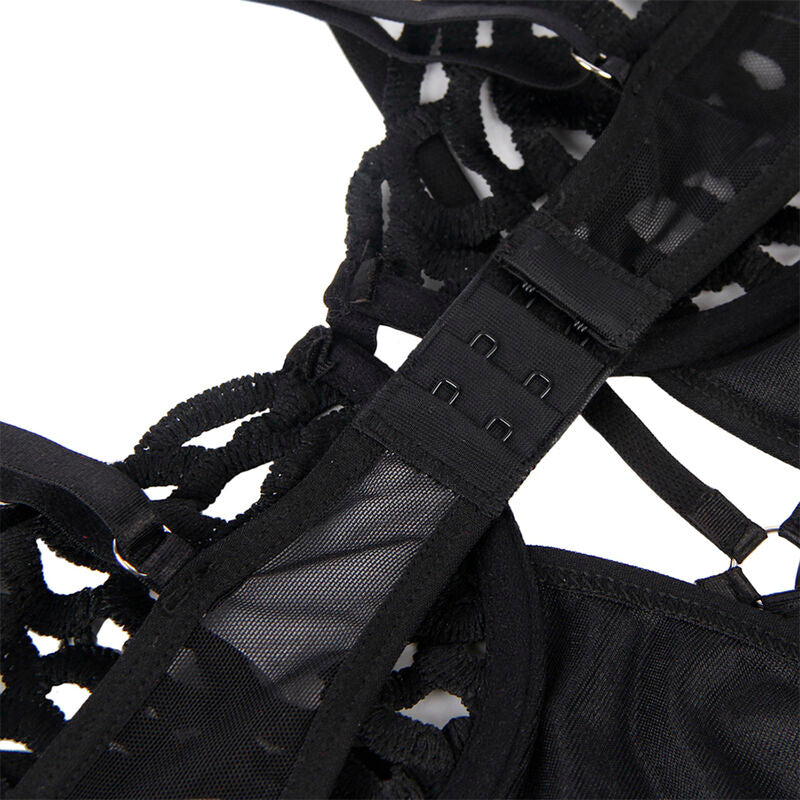 SUBBLIME - 954055 SEXY LACE BODYSUIT BLACK S/M - Amore24