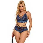 SUBBLIME - 954062 BRA + PANTIES LACE BLUE S/M - Amore24