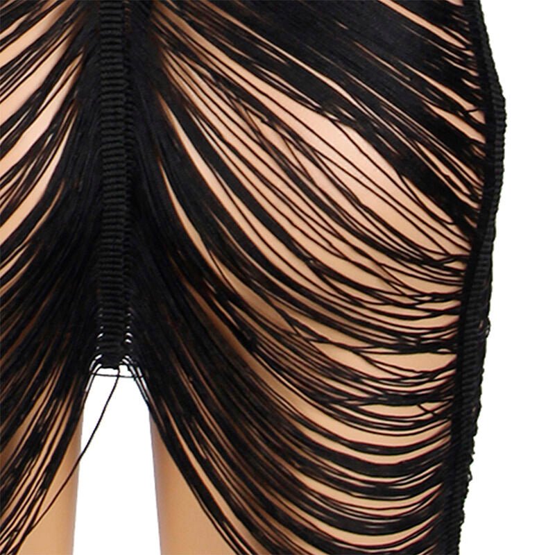 SUBBLIME - 954222 STRAPPY DRESS + THONG BLACK S/M - Amore24