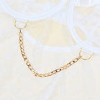 SUBBLIME - 954291 BODY WITH CHAINS + GARTER BELT WHITE L/XL - Amore24