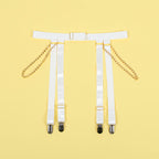 SUBBLIME - 954291 BODY WITH CHAINS + GARTER BELT WHITE L/XL - Amore24