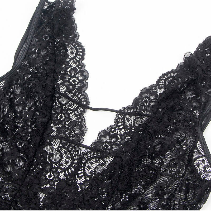 SUBBLIME - 954383 SEXY BODY WITH GARTER BELT BLACK S/M - Amore24