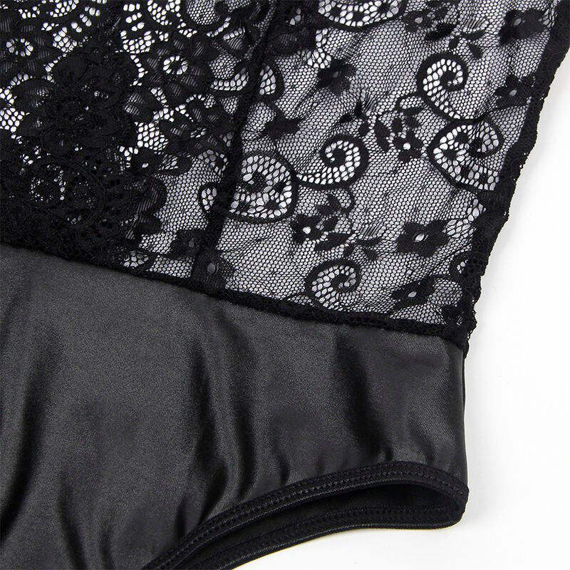 SUBBLIME - 954383 SEXY BODY WITH GARTER BELT BLACK S/M - Amore24