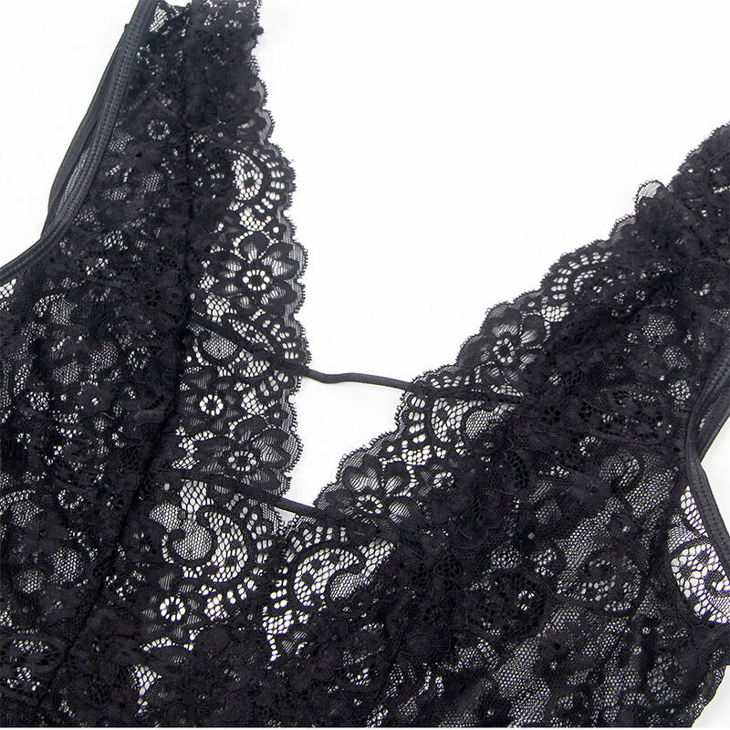 SUBBLIME - 954390 SEXY BODY WITH GARTER BELT BLACK L/XL - Amore24