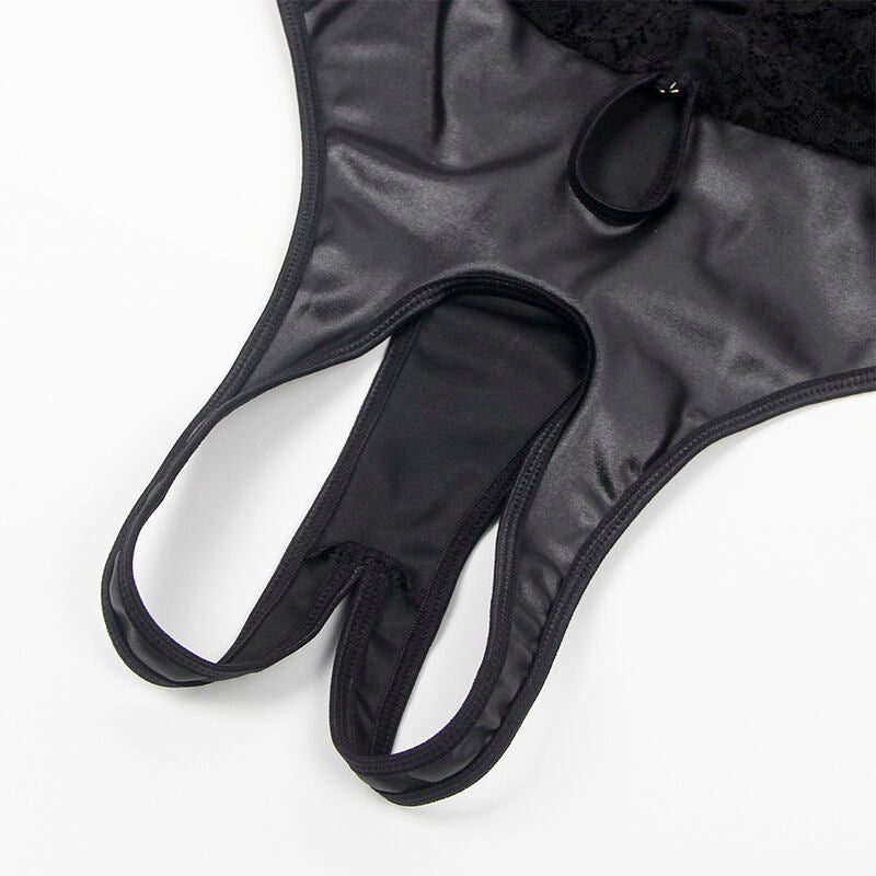 SUBBLIME - 954390 SEXY BODY WITH GARTER BELT BLACK L/XL - Amore24