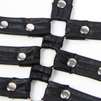 SUBBLIME - 954406 LEATHER BONDAGE DRESS BLACK S/M - Amore24