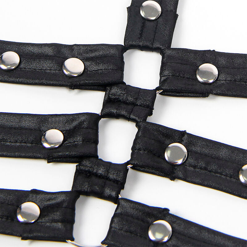 SUBBLIME - 954413 LEATHER BONDAGE BODY BLACK L/XL - Amore24