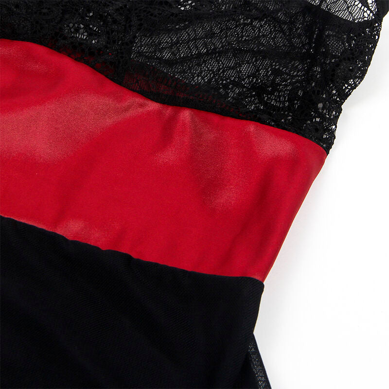 SUBBLIME - 954437 LACE BONDAGE DRESS BLACK L/XL - Amore24