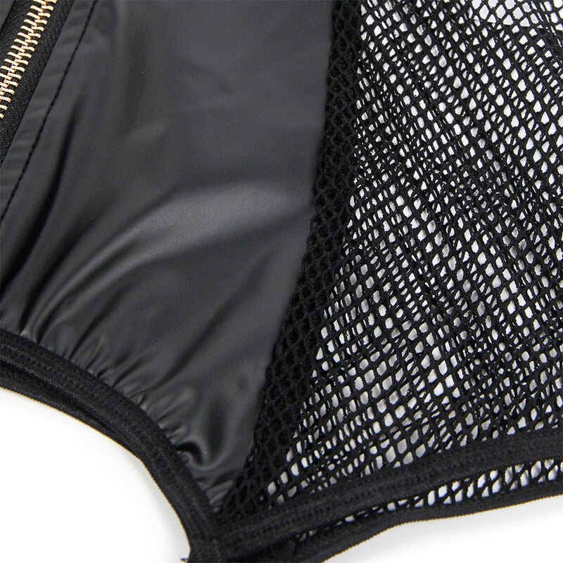 SUBBLIME - 954451 SEXY MESH DRESS LEATHER BLACK L/XL - Amore24