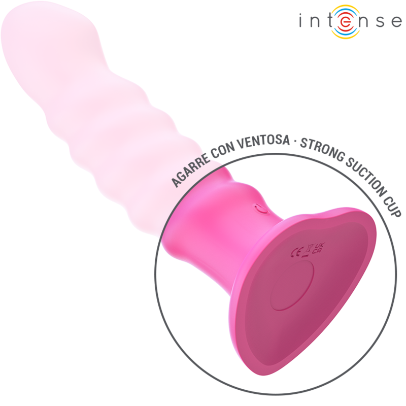 INTENSE - CINDY VIBRATOR SIZE L SPIRAL DESIGN 10 VIBRATIONS PINK REMOTE CONTROL - Amore24