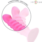 INTENSE - CINDY VIBRATOR SIZE L SPIRAL DESIGN 10 VIBRATIONS PINK REMOTE CONTROL - Amore24