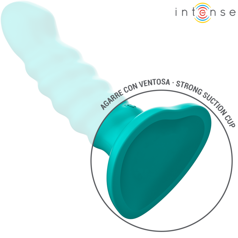 INTENSE - BUFFY VIBRATOR SIZE S SPIRAL DESIGN 10 VIBRATIONS BLUE REMOTE CONTROL - Amore24