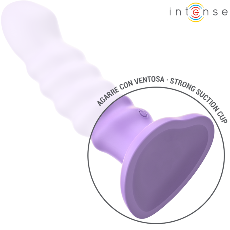 INTENSE - BRENDA VIBRATOR SIZE M SPIRAL DESIGN 10 VIBRATIONS PURPLE REMOTE CONTROL - Amore24