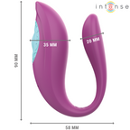 INTENSE - ANNIE U-SHAPED VIBRATOR AND STIMULATOR PURPLE REMOTE CONTROL - Amore24