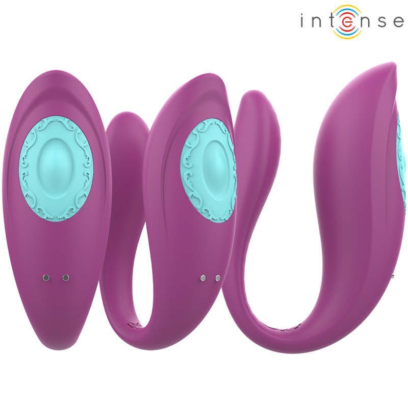 INTENSE - ANNIE U-SHAPED VIBRATOR AND STIMULATOR PURPLE REMOTE CONTROL - Amore24