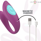 INTENSE - ANNIE U-SHAPED VIBRATOR AND STIMULATOR PURPLE REMOTE CONTROL - Amore24