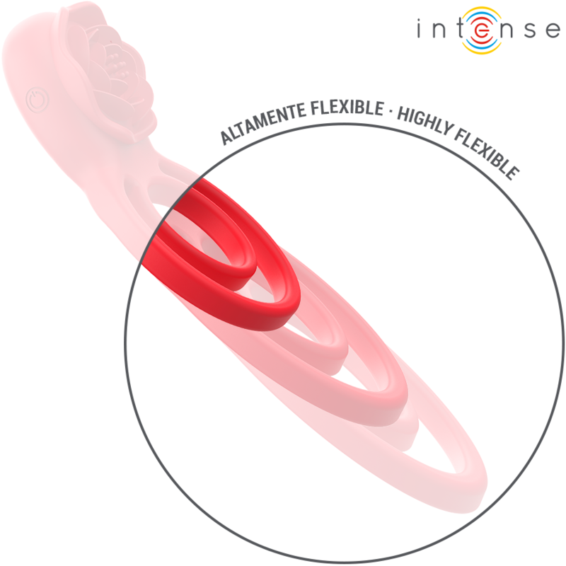 INTENSE - GAIL STIMULATOR ROSE 10 VIBRATIONS RED REMOTE CONTROL - Amore24