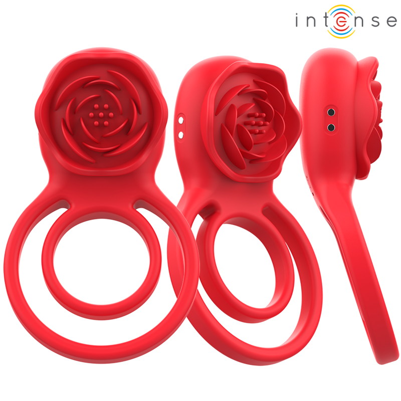 INTENSE - GAIL STIMULATOR ROSE 10 VIBRATIONS RED REMOTE CONTROL - Amore24