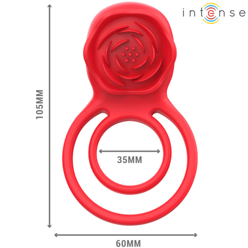 INTENSE - GAIL STIMULATOR ROSE 10 VIBRATIONS RED REMOTE CONTROL - Amore24