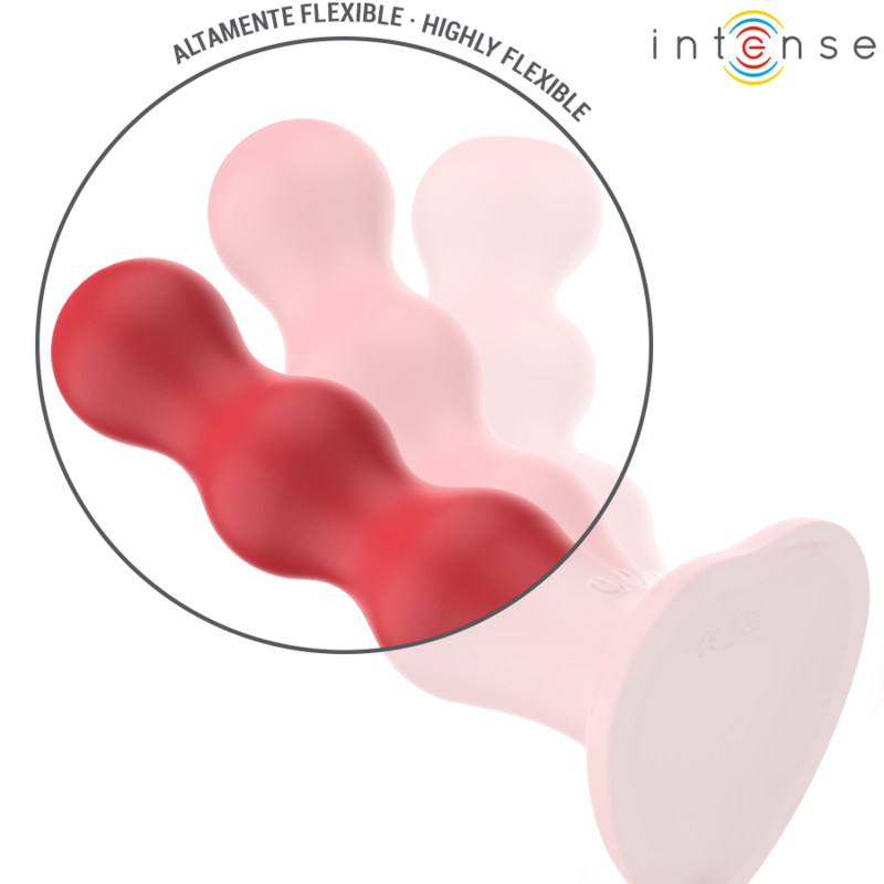 INTENSE - CODY VIBRATOR WITH SUCTION CUP RED REMOTE CONTROL - Amore24