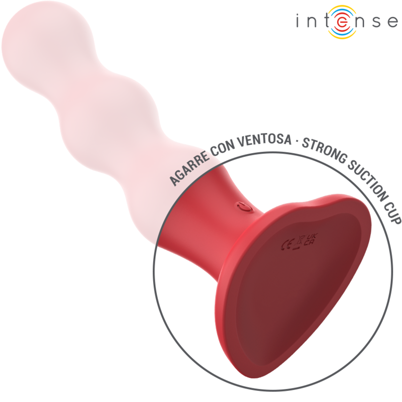 INTENSE - CODY VIBRATOR WITH SUCTION CUP RED REMOTE CONTROL - Amore24