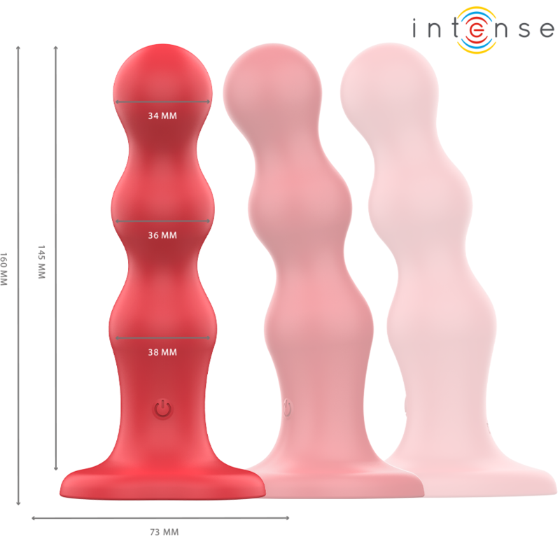 INTENSE - CODY VIBRATOR WITH SUCTION CUP RED REMOTE CONTROL - Amore24