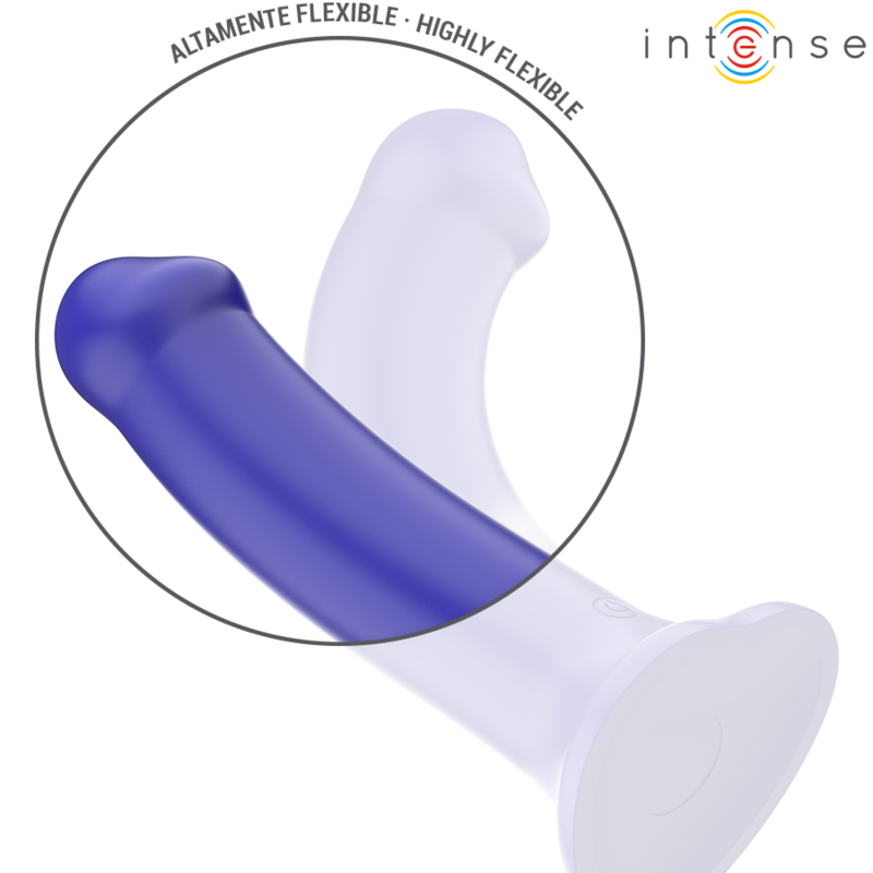 INTENSE - VICTORIA VIBRATOR WITH SUCTION CUP 10 VIBRATIONS DARK BLUE REMOTE CONTROL - Amore24