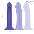 INTENSE - VICTORIA VIBRATOR WITH SUCTION CUP 10 VIBRATIONS DARK BLUE REMOTE CONTROL - Amore24