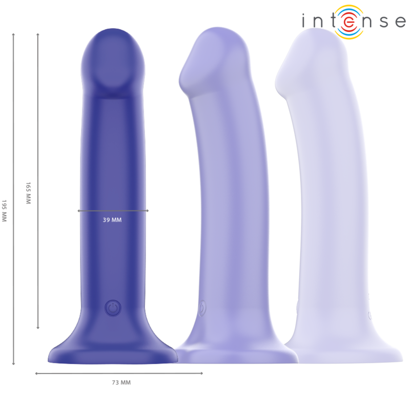 INTENSE - VICTORIA VIBRATOR WITH SUCTION CUP 10 VIBRATIONS DARK BLUE REMOTE CONTROL - Amore24