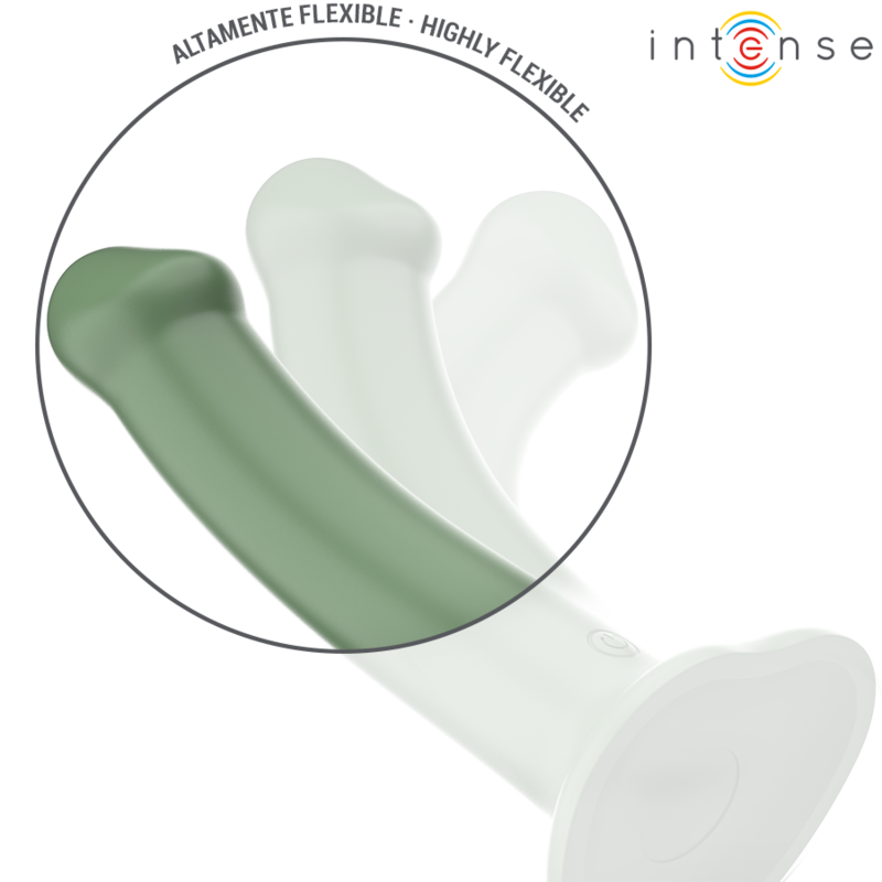 INTENSE - BECCA VIBRATOR WITH SUCTION CUP 10 VIBRATIONS GREEN REMOTE CONTROL - Amore24