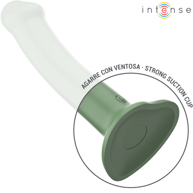 INTENSE - BECCA VIBRATOR WITH SUCTION CUP 10 VIBRATIONS GREEN REMOTE CONTROL - Amore24