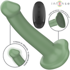 INTENSE - BECCA VIBRATOR WITH SUCTION CUP 10 VIBRATIONS GREEN REMOTE CONTROL - Amore24