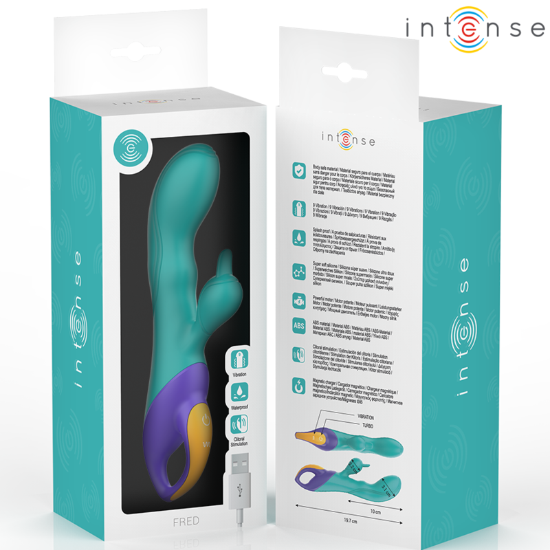 INTENSE - FRED RABBIT VIBRATOR BLUE - Amore24