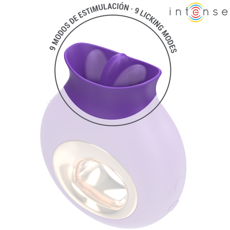 INTENSE - TULI CLITORIS STIMULATOR 9 VIBRATIONS & 9 OSCILLATIONS PURPLE - Amore24