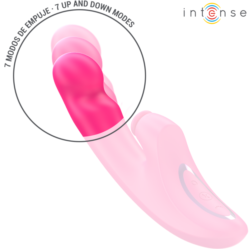 INTENSE - EMI VIBRATOR 13.5 CM MULTIFUNCTION 3 IN 1 10 VIBRATIONS PINK - Amore24