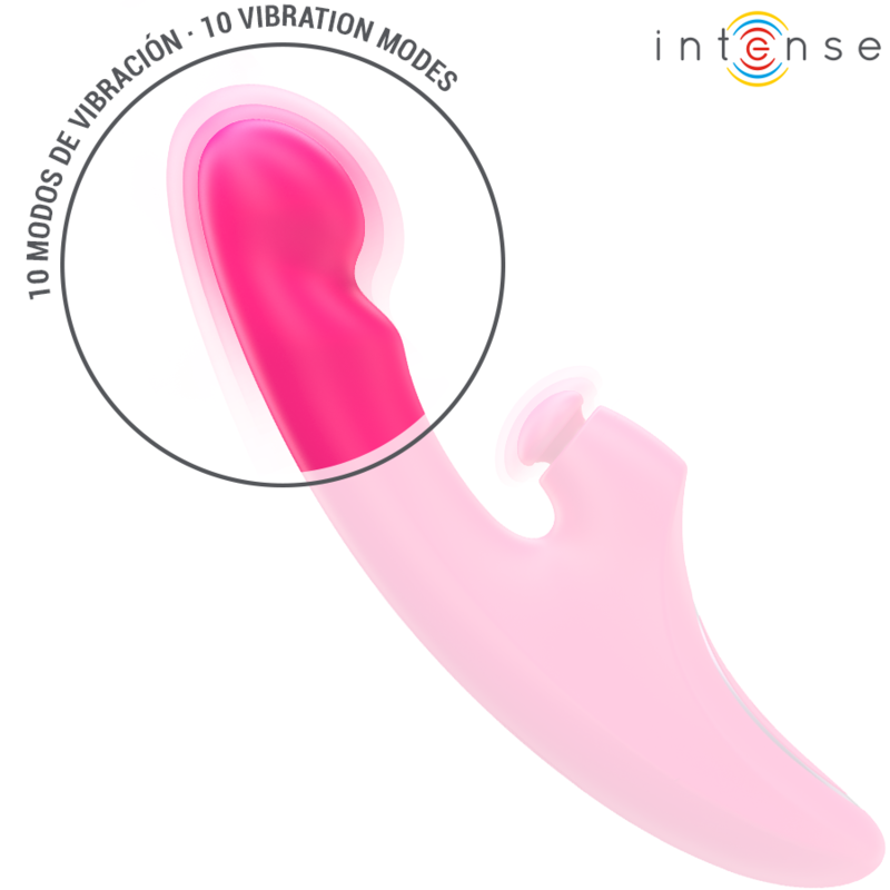 INTENSE - EMI VIBRATOR 13.5 CM MULTIFUNCTION 3 IN 1 10 VIBRATIONS PINK - Amore24